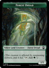 Boar (Ripple Foil) // Forest Dryad Double-Sided Token [Modern Horizons 3 Commander Tokens] MTG Single Magic: The Gathering    | Red Claw Gaming