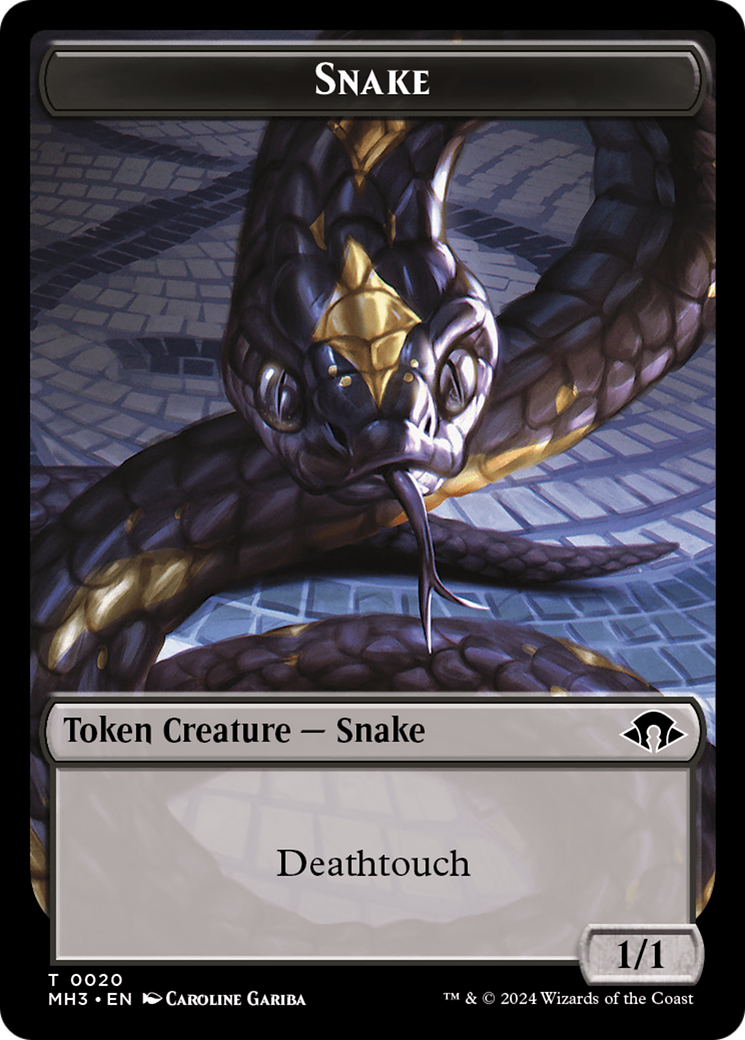 Snake Token [Modern Horizons 3 Tokens] MTG Single Magic: The Gathering    | Red Claw Gaming