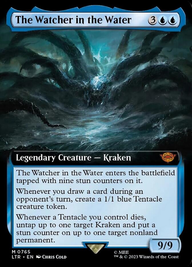 The Watcher in the Water (Extended Art) (Surge Foil) [The Lord of the Rings: Tales of Middle-Earth] MTG Single Magic: The Gathering | Red Claw Gaming