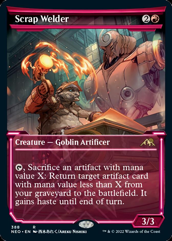 Scrap Welder (Showcase Soft Glow) [Kamigawa: Neon Dynasty] MTG Single Magic: The Gathering    | Red Claw Gaming