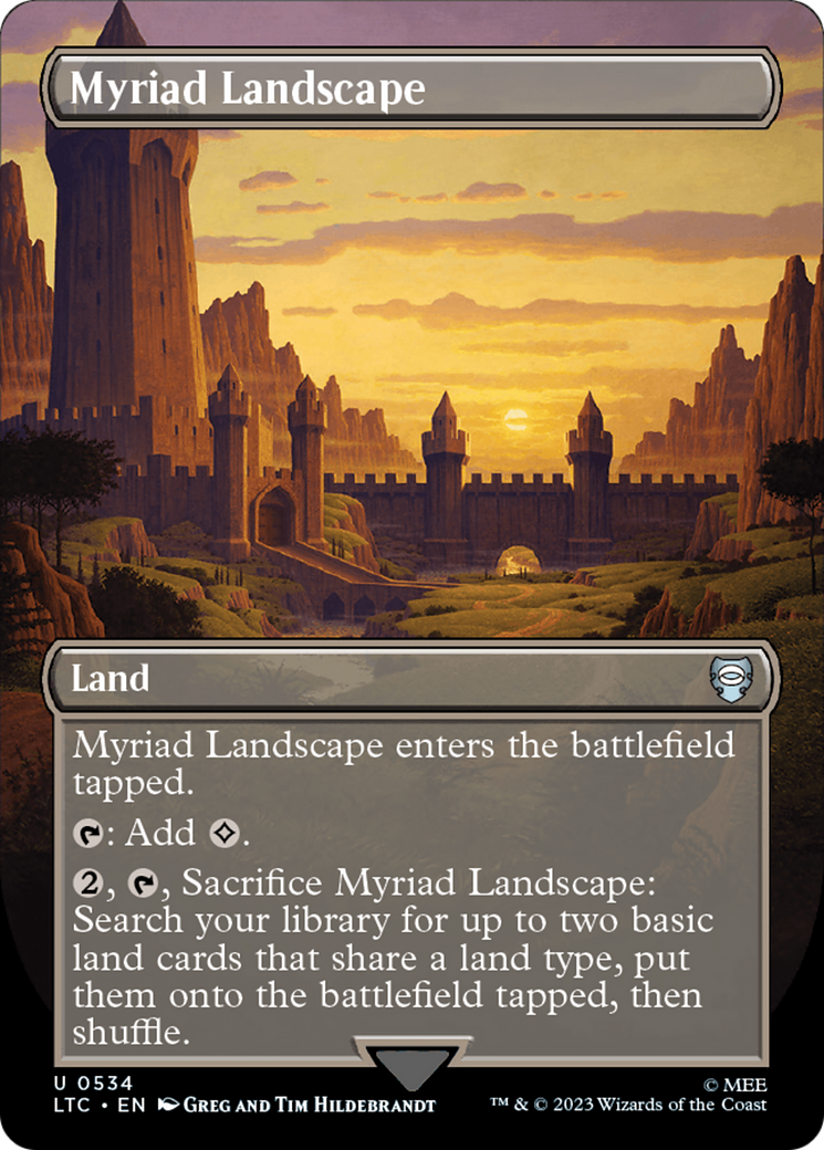 Myriad Landscape (Borderless) [The Lord of the Rings: Tales of Middle-Earth Commander] MTG Single Magic: The Gathering | Red Claw Gaming