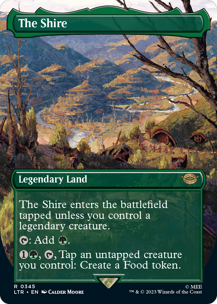 The Shire (Borderless Alternate Art) [The Lord of the Rings: Tales of Middle-Earth] MTG Single Magic: The Gathering | Red Claw Gaming