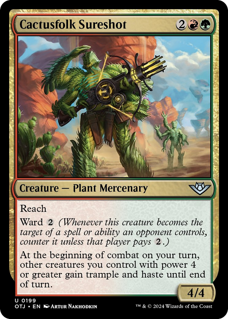 Cactusfolk Sureshot [Outlaws of Thunder Junction] MTG Single Magic: The Gathering    | Red Claw Gaming