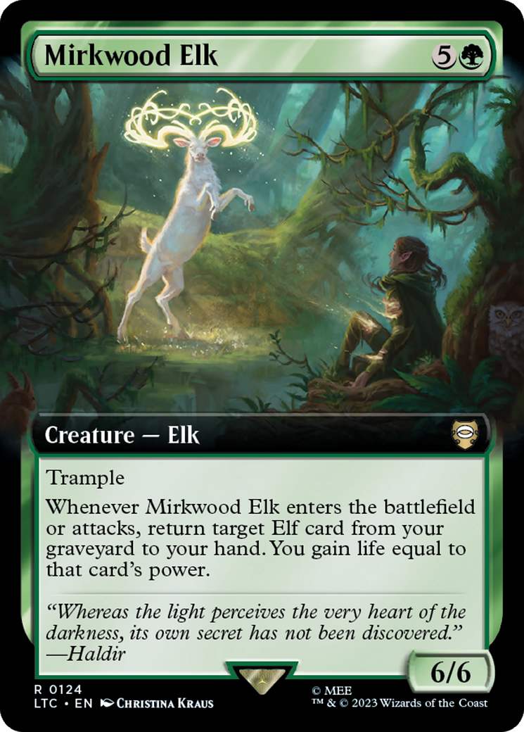 Mirkwood Elk (Extended Art) [The Lord of the Rings: Tales of Middle-Earth Commander] MTG Single Magic: The Gathering    | Red Claw Gaming