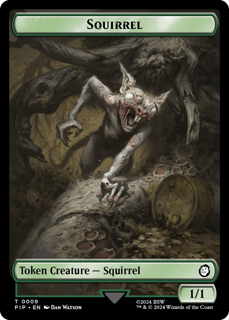 Junk // Squirrel Double-Sided Token [Fallout Tokens] MTG Single Magic: The Gathering    | Red Claw Gaming