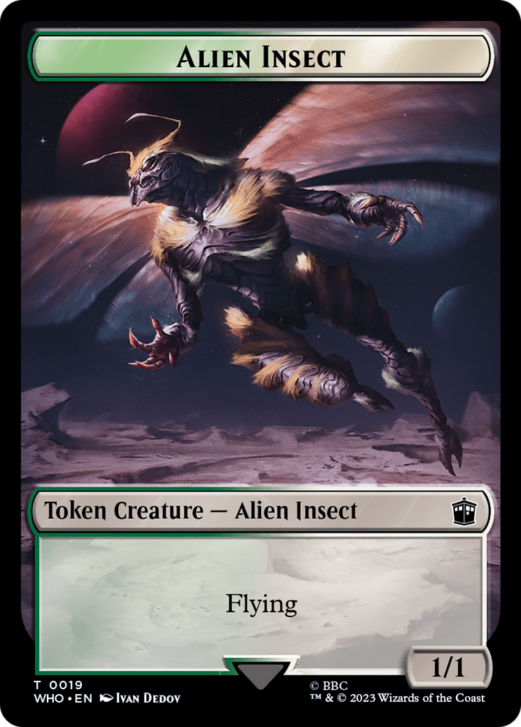 Copy // Alien Insect Double-Sided Token [Doctor Who Tokens] MTG Single Magic: The Gathering | Red Claw Gaming