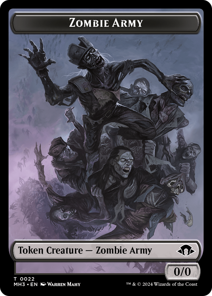 Zombie Army // Energy Reserve Double-Sided Token [Modern Horizons 3 Tokens] MTG Single Magic: The Gathering    | Red Claw Gaming