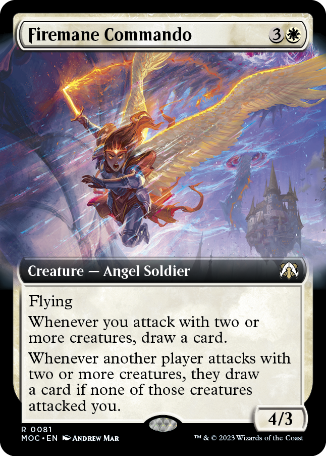 Firemane Commando (Extended Art) [March of the Machine Commander] MTG Single Magic: The Gathering | Red Claw Gaming