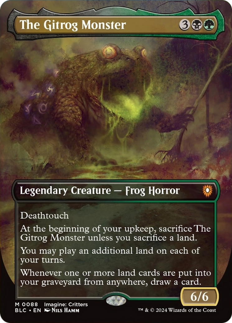 The Gitrog Monster (Borderless) [Bloomburrow Commander] MTG Single Magic: The Gathering | Red Claw Gaming