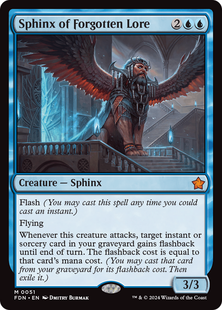 Sphinx of Forgotten Lore [Foundations] MTG Single Magic: The Gathering | Red Claw Gaming