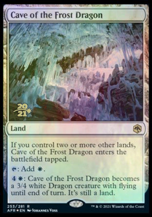 Cave of the Frost Dragon [Dungeons & Dragons: Adventures in the Forgotten Realms Prerelease Promos] MTG Single Magic: The Gathering | Red Claw Gaming