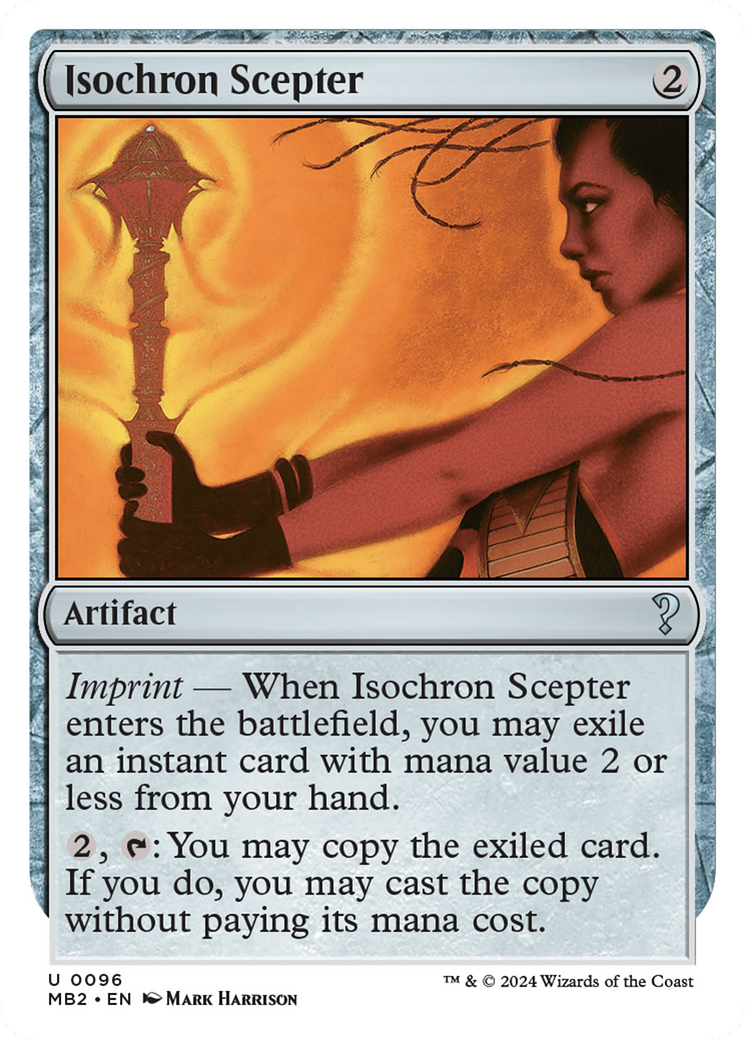 Isochron Scepter (White Border) [Mystery Booster 2] MTG Single Magic: The Gathering    | Red Claw Gaming