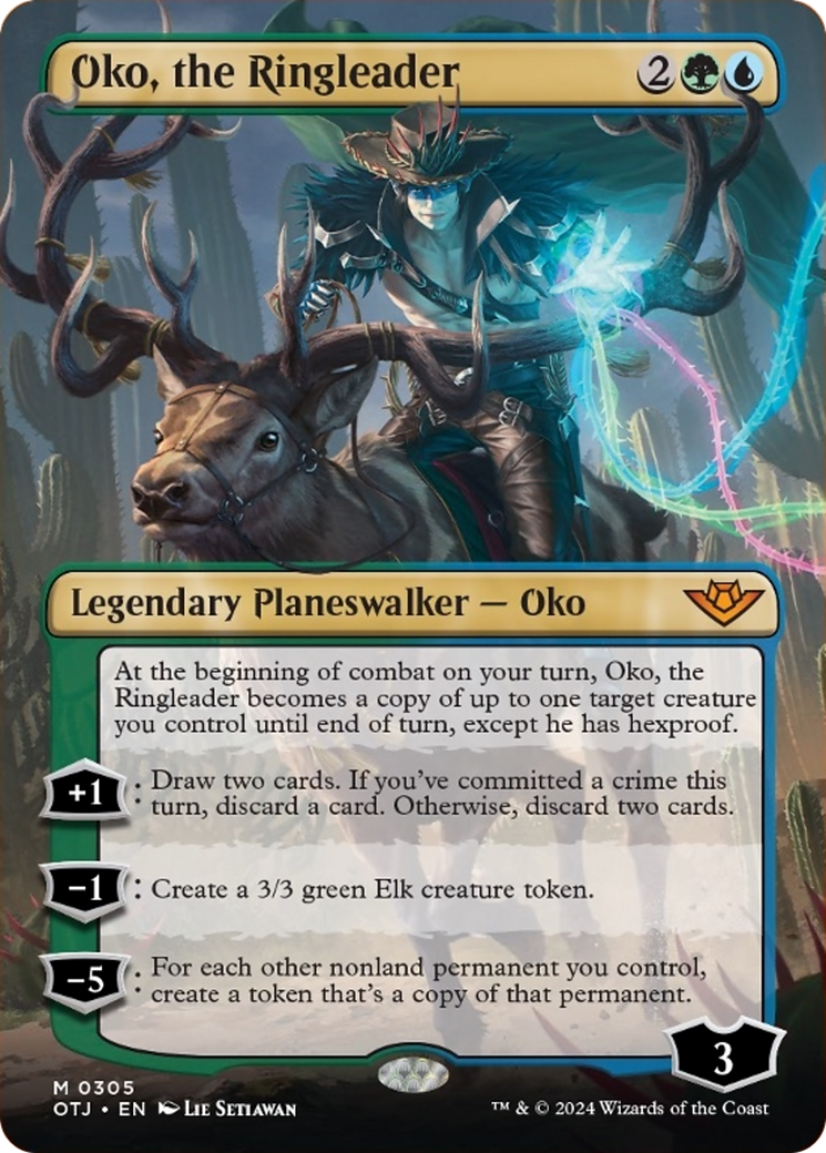 Oko, the Ringleader (Borderless) [Outlaws of Thunder Junction] MTG Single Magic: The Gathering    | Red Claw Gaming