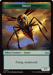 Insect (0012) // Spider Double-Sided Token [Duskmourn: House of Horror Commander Tokens] MTG Single Magic: The Gathering    | Red Claw Gaming