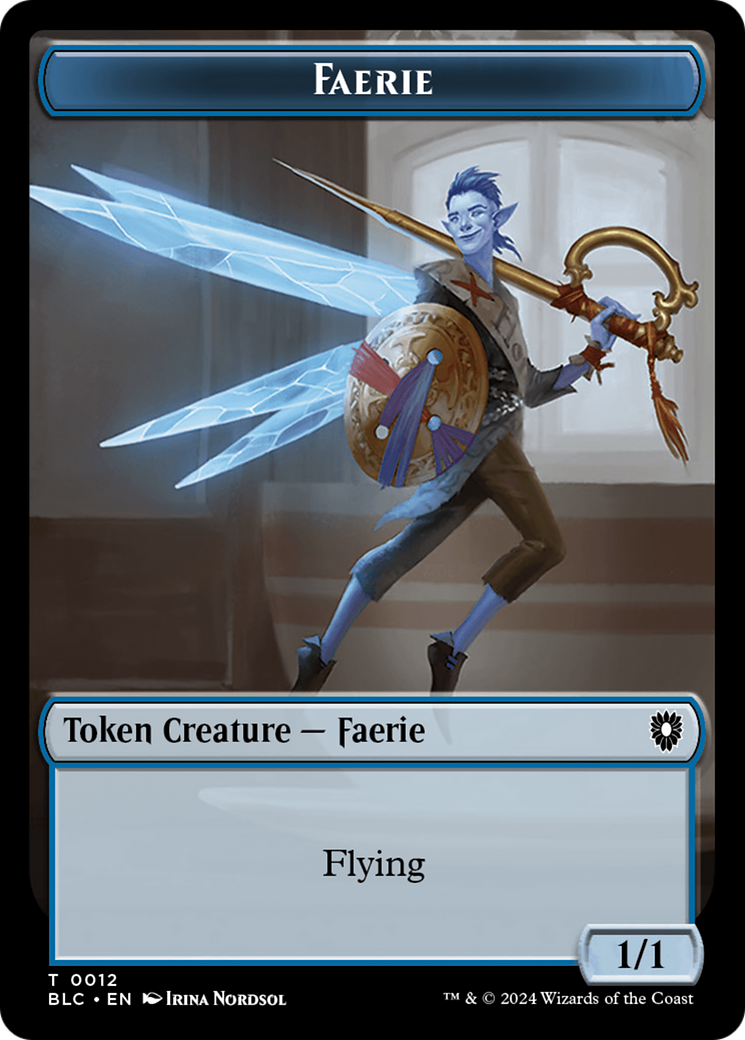 Spirit // Faerie Double-Sided Token [Bloomburrow Commander Tokens] MTG Single Magic: The Gathering    | Red Claw Gaming