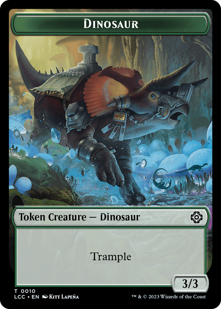 City's Blessing // Dinosaur Double-Sided Token [The Lost Caverns of Ixalan Commander Tokens] MTG Single Magic: The Gathering    | Red Claw Gaming