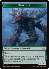 Treefolk // Spider Double-Sided Token [Duskmourn: House of Horror Commander Tokens] MTG Single Magic: The Gathering    | Red Claw Gaming