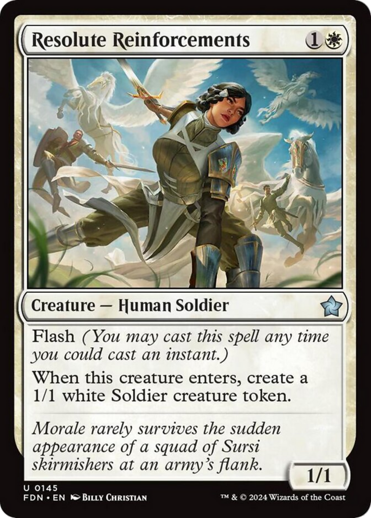 Resolute Reinforcements [Foundations] MTG Single Magic: The Gathering | Red Claw Gaming