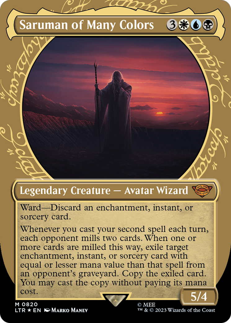 Saruman of Many Colors (Showcase) (Surge Foil) [The Lord of the Rings: Tales of Middle-Earth] MTG Single Magic: The Gathering    | Red Claw Gaming