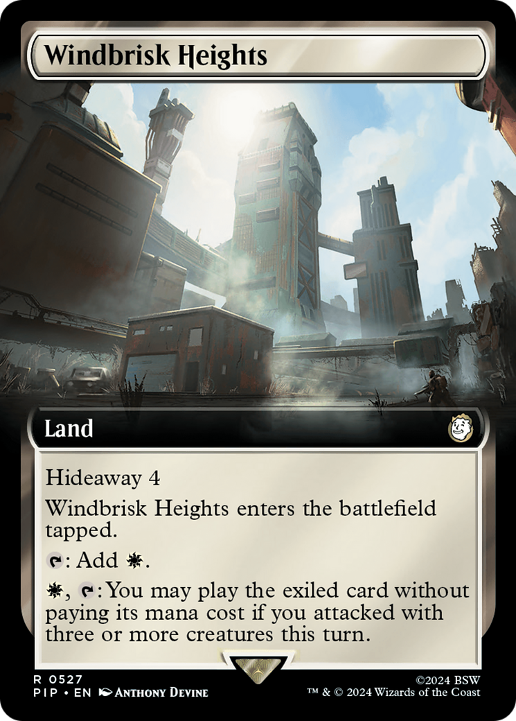 Windbrisk Heights (Extended Art) [Fallout] MTG Single Magic: The Gathering    | Red Claw Gaming