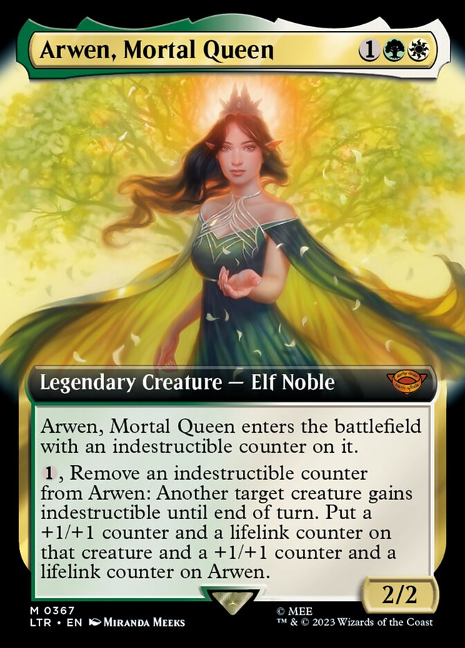 Arwen, Mortal Queen (Extended Art) [The Lord of the Rings: Tales of Middle-Earth] MTG Single Magic: The Gathering    | Red Claw Gaming