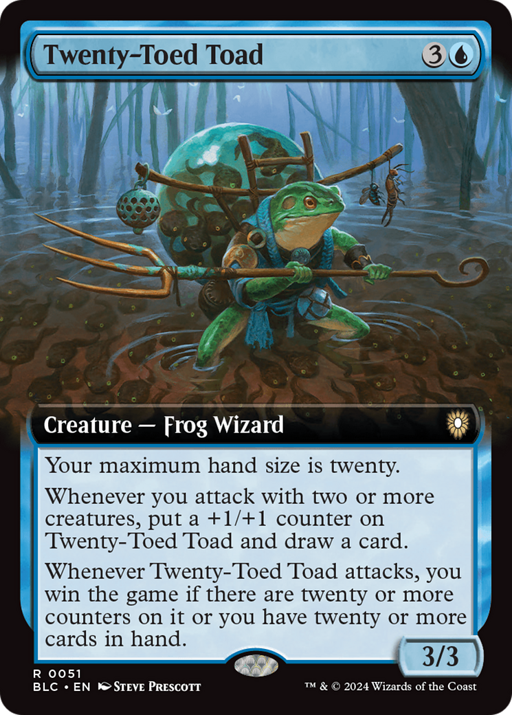 Twenty-Toed Toad (Extended Art) [Bloomburrow Commander] MTG Single Magic: The Gathering | Red Claw Gaming