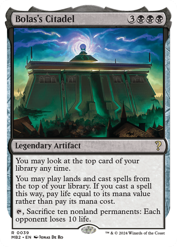 Bolas's Citadel (White Border) [Mystery Booster 2] MTG Single Magic: The Gathering    | Red Claw Gaming