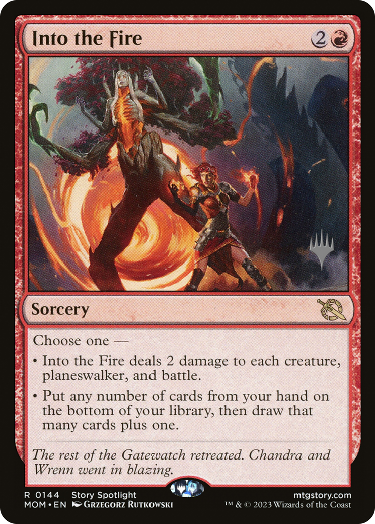 Into the Fire (Promo Pack) [March of the Machine Promos] MTG Single Magic: The Gathering    | Red Claw Gaming