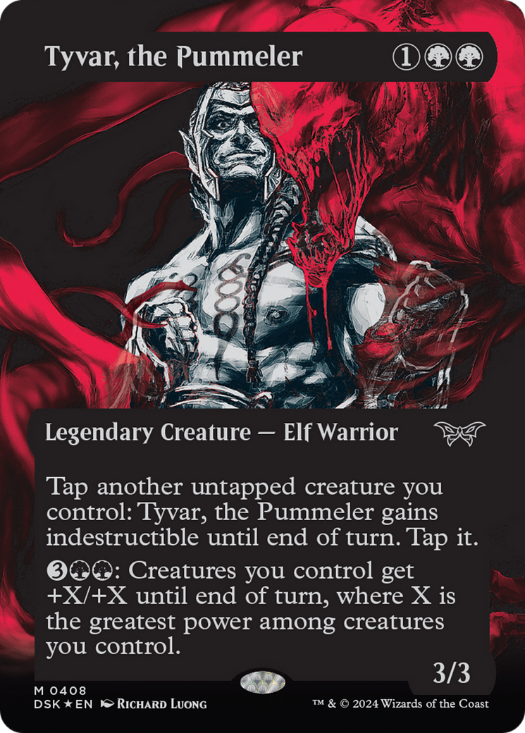 Tyvar, the Pummeler (Showcase) (Textured) [Duskmourn: House of Horror] MTG Single Magic: The Gathering    | Red Claw Gaming