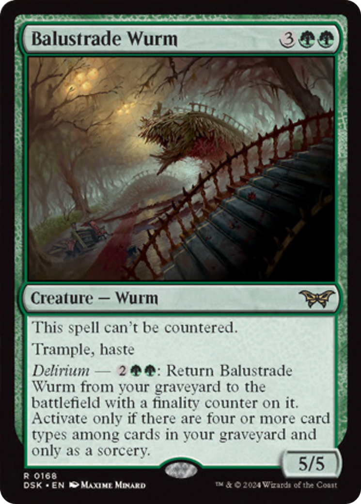 Balustrade Wurm [Duskmourn: House of Horror] MTG Single Magic: The Gathering    | Red Claw Gaming