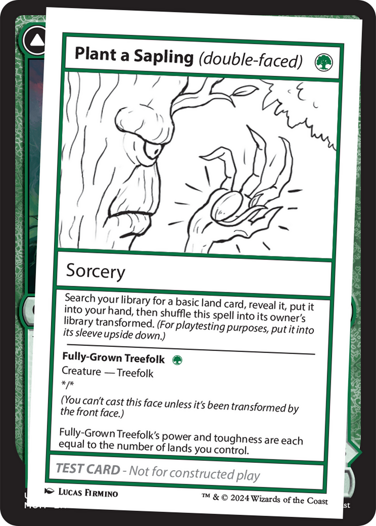 Plant a Sapling (double-faced) [Mystery Booster 2 Playtest Cards] MTG Single Magic: The Gathering    | Red Claw Gaming