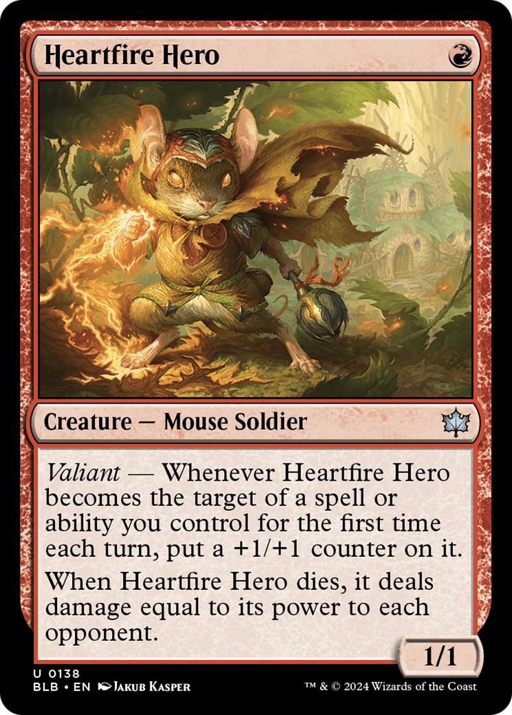 Heartfire Hero [Bloomburrow] MTG Single Magic: The Gathering    | Red Claw Gaming