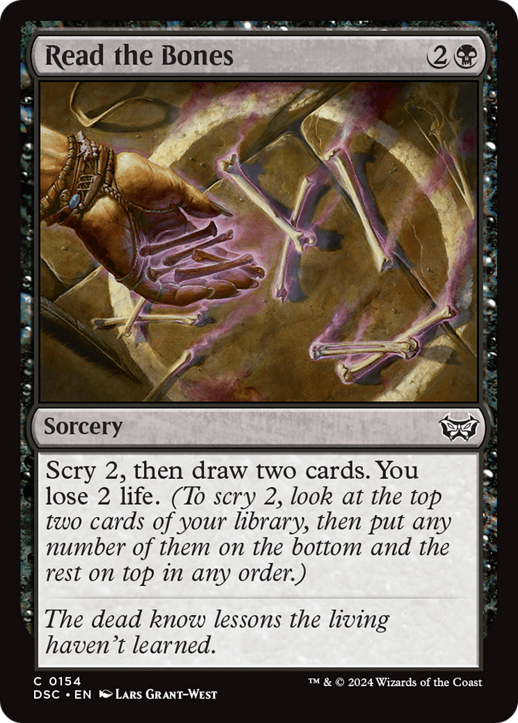 Read the Bones [Duskmourn: House of Horror Commander] MTG Single Magic: The Gathering    | Red Claw Gaming