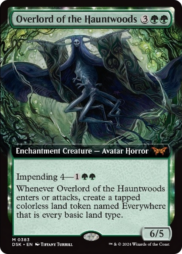 Overlord of the Hauntwoods (Extended Art) [Duskmourn: House of Horror] MTG Single Magic: The Gathering    | Red Claw Gaming