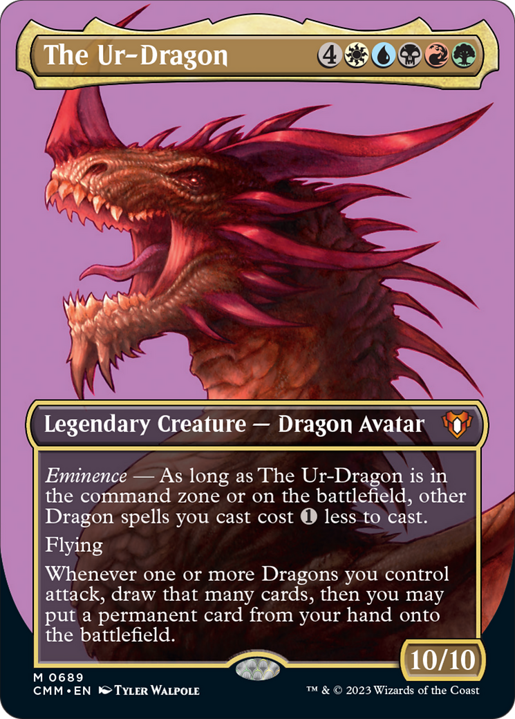 The Ur-Dragon (Borderless Profile) [Commander Masters] MTG Single Magic: The Gathering    | Red Claw Gaming