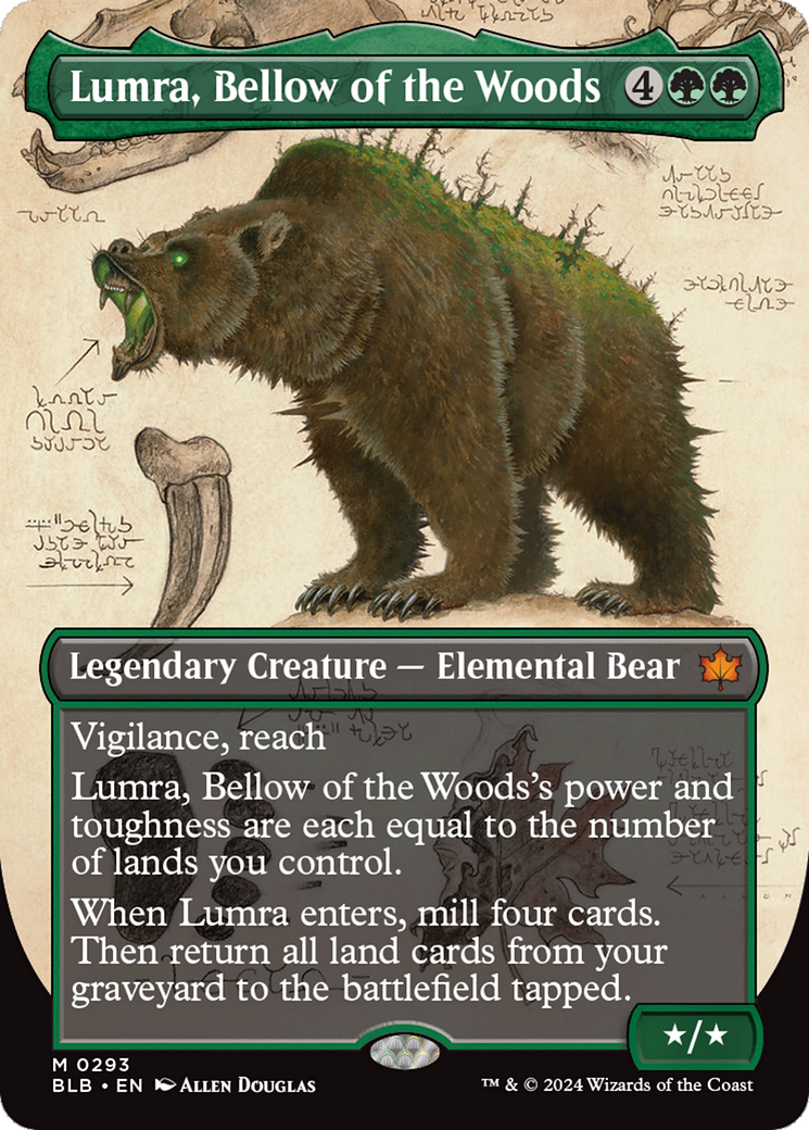 Lumra, Bellow of the Woods (Borderless) (0293) [Bloomburrow] MTG Single Magic: The Gathering    | Red Claw Gaming