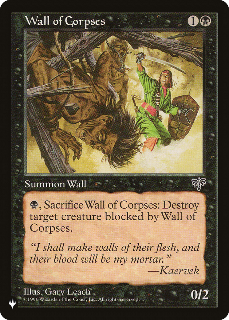 Wall of Corpses [The List Reprints] MTG Single Magic: The Gathering    | Red Claw Gaming