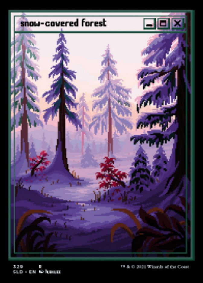 Snow-Covered Forest (329) [Secret Lair Drop Series] MTG Single Magic: The Gathering | Red Claw Gaming