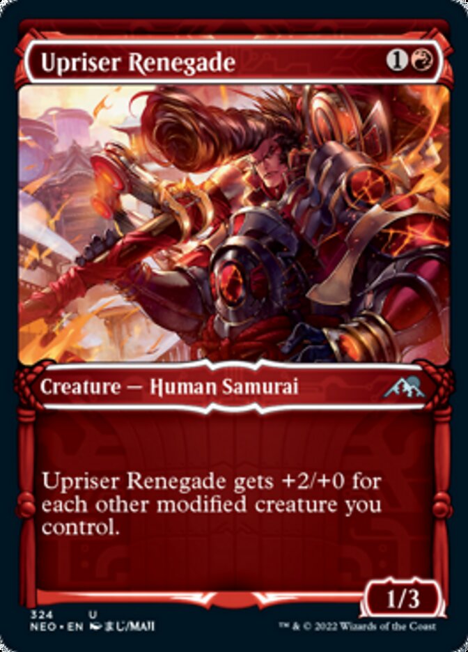 Upriser Renegade (Showcase Samurai) [Kamigawa: Neon Dynasty] MTG Single Magic: The Gathering    | Red Claw Gaming