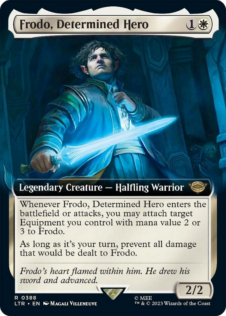 Frodo, Determined Hero (Extended Art) [The Lord of the Rings: Tales of Middle-Earth] MTG Single Magic: The Gathering | Red Claw Gaming