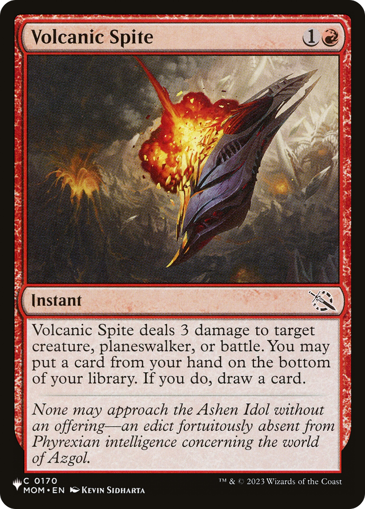 Volcanic Spite [The List Reprints] MTG Single Magic: The Gathering    | Red Claw Gaming