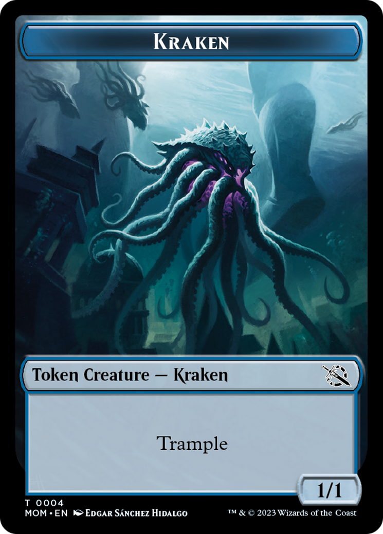 Treasure (20) // Kraken Double-Sided Token [March of the Machine Tokens] MTG Single Magic: The Gathering    | Red Claw Gaming