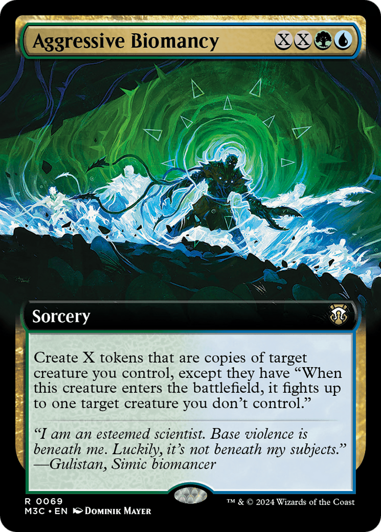 Aggressive Biomancy (Extended Art) (Ripple Foil) [Modern Horizons 3 Commander] MTG Single Magic: The Gathering    | Red Claw Gaming