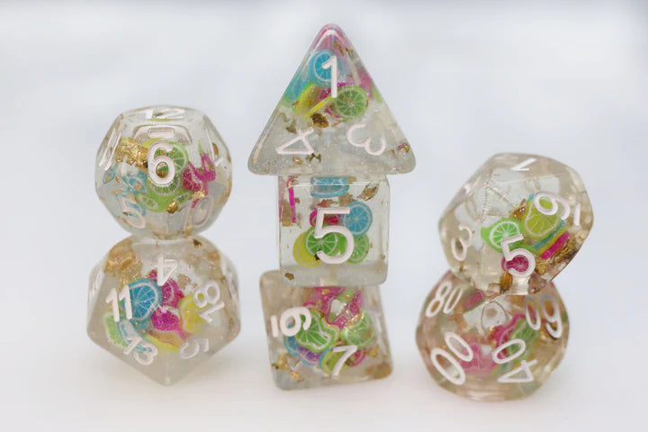 Tropical Punch RPG Dice Set Dice & Counters Foam Brain Games    | Red Claw Gaming