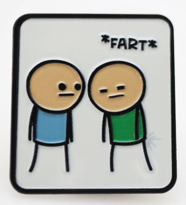 Cyanide & Happiness Enamel Pin - Fart Pins Foam Brain Games    | Red Claw Gaming