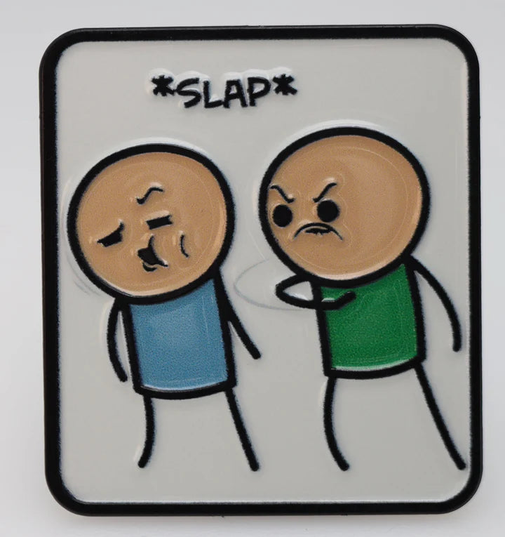 Cyanide & Happiness Enamel Pin - Slap Pins Foam Brain Games    | Red Claw Gaming