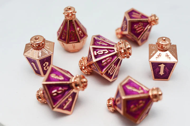 MOONLIT LANTERN: COPPERED VOIDFIRE - METAL RPG DICE SET Dice & Counters Foam Brain Games    | Red Claw Gaming
