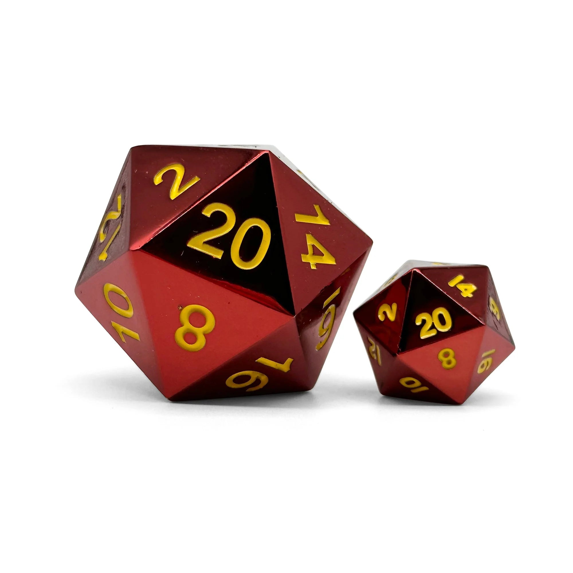 FIREBALL - BOULDER® 45MM D20 METAL DICE  Norse Foundry    | Red Claw Gaming