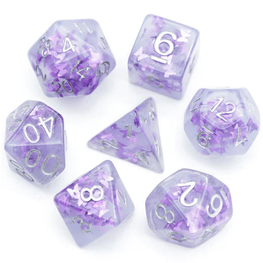 LAVENDER BUTTERFLY RPG DICE SET Dice & Counters Foam Brain Games    | Red Claw Gaming