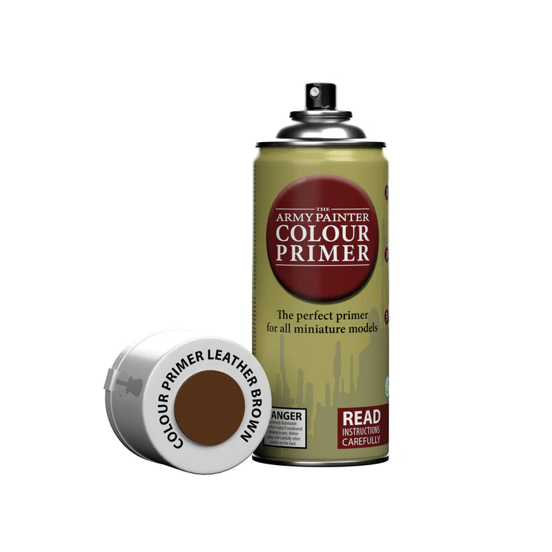 Leather Brown Spray Primer Colour Primer Army Painter    | Red Claw Gaming